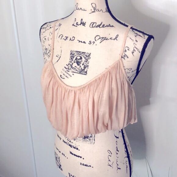 NWT! Zara Cream Crop Top Tank Size Medium - Picture 2 of 8